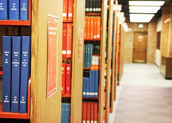 library shelves in Ort Library